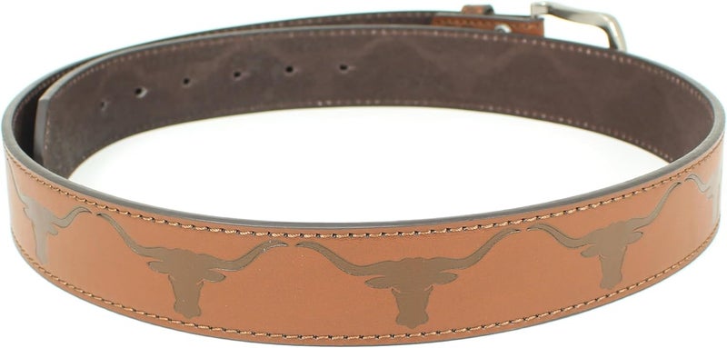 BC Belts حزام جلد بقر طويل مع مشبك معدني بعرض 1.5" مع أزرار - بقر غربي - Image 3